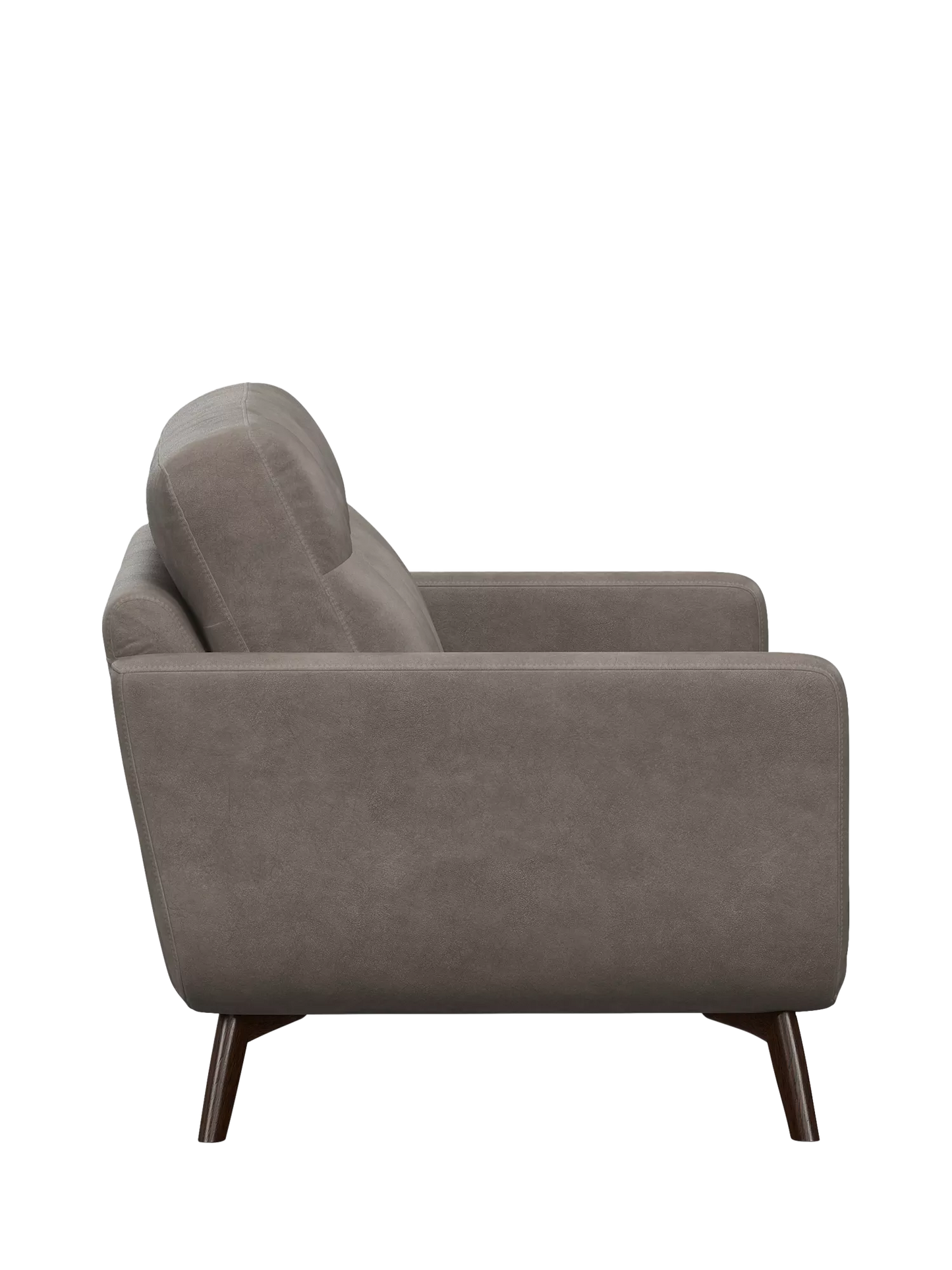 John Lewis Barbican Medium 2 Seater Leather Sofa, Dark Leg, Demetra Grey