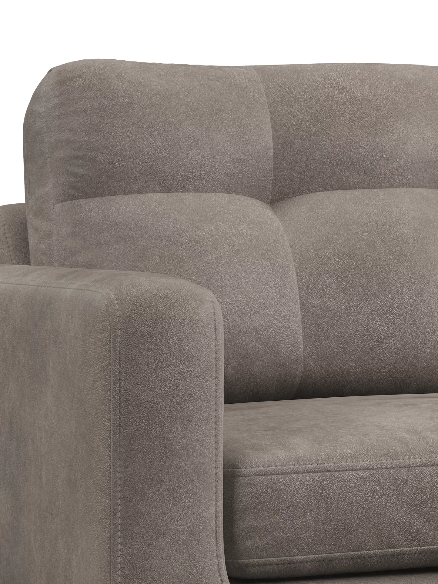 John Lewis Barbican Medium 2 Seater Leather Sofa, Dark Leg, Demetra Grey