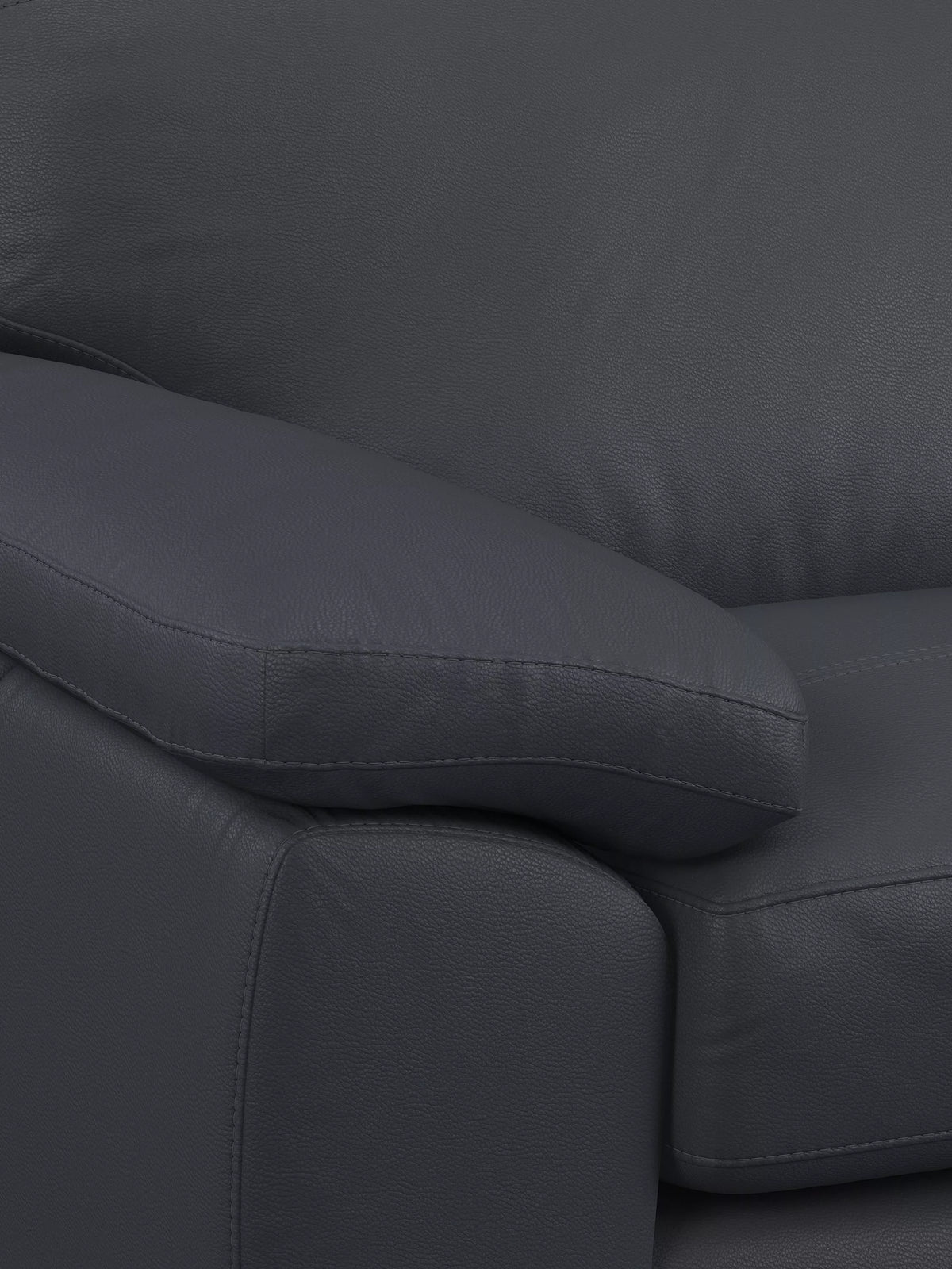 John Lewis Camden RHF Chaise Corner Leather Sofa, Dark Leg, Matt Navy