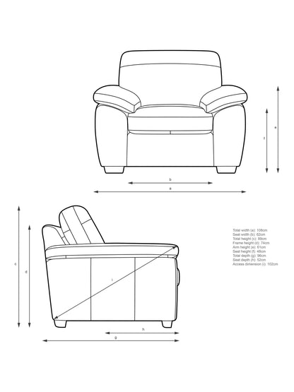 John Lewis Camden Leather Armchair, Dark Leg, Nature Putty