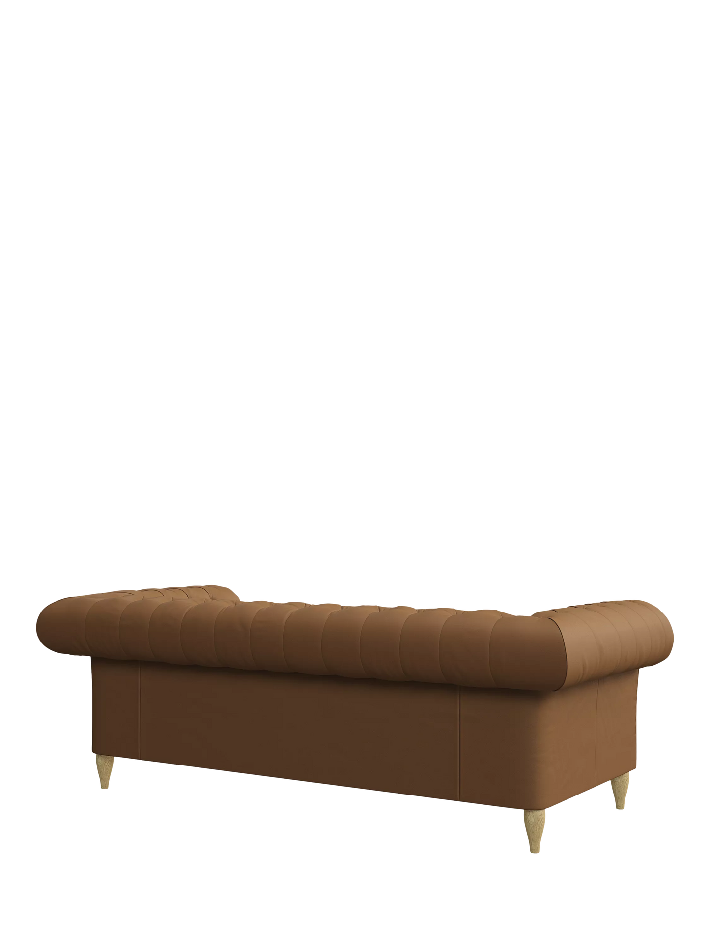 John Lewis Cromwell Grand 4 Seater Leather Sofa, Light Leg, Matt Tan