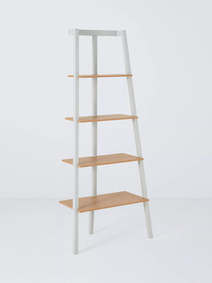 John Lewis Cuthbert Ladder Shelving Unit, Natural/Grey