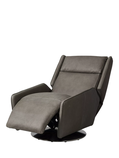 John Lewis Halo Capri Recliner Hand-Tipped Leather, Hot Pewter