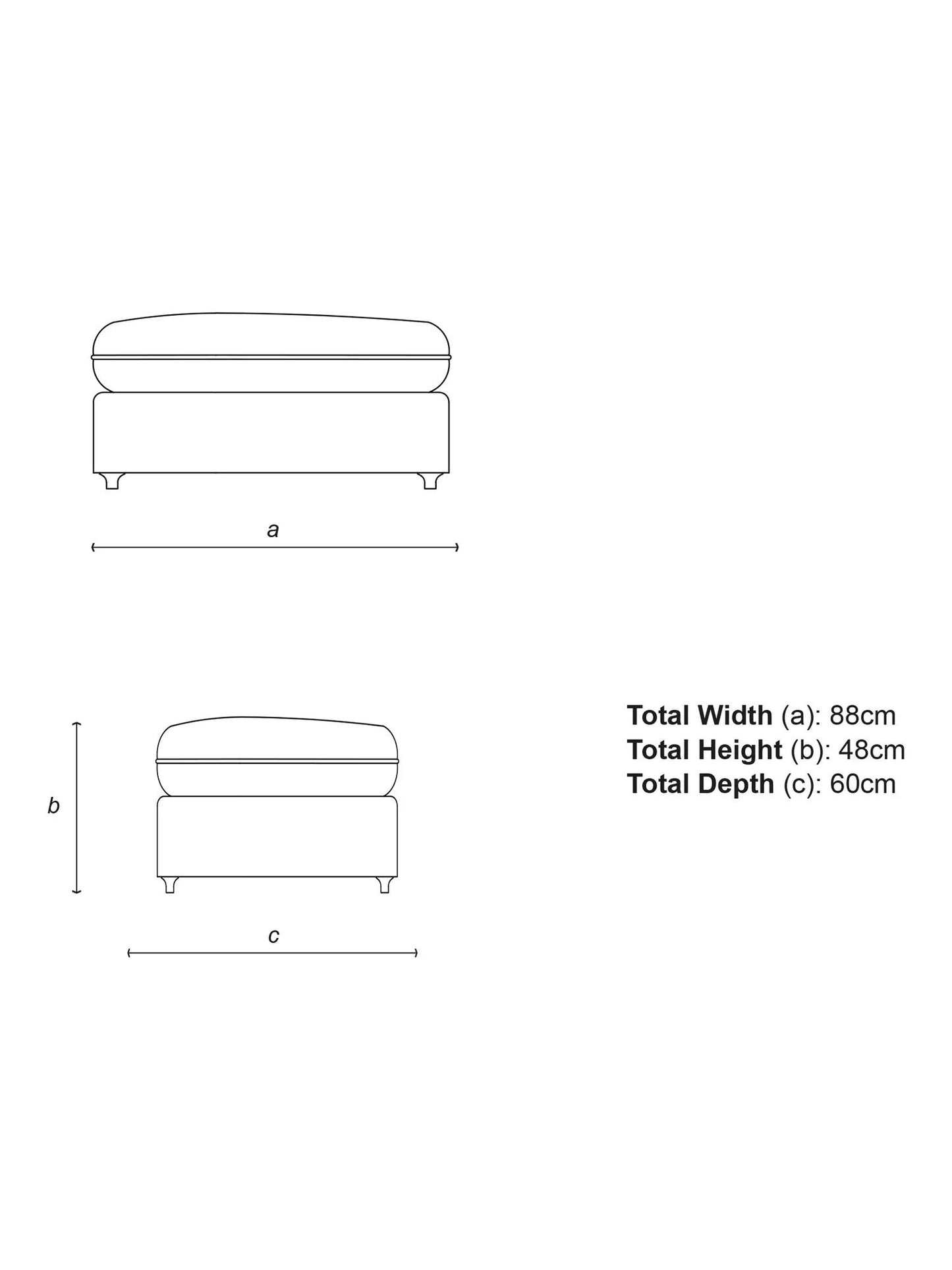 John Lewis x Sophie Conran Cocobella Footstool, Light Leg, Boho Parchment