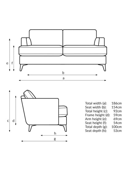 John Lewis Iona Large 3 Seater Sofa, Dark Leg, Easy Clean Chunky Chenille Natural