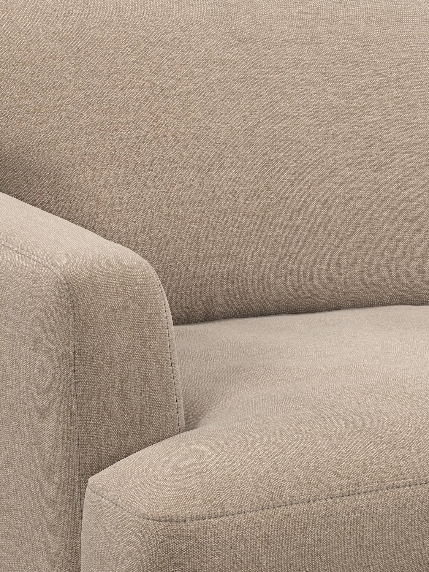 John Lewis Iona Large 3 Seater Sofa, Dark Leg, Easy Clean Chunky Chenille Natural