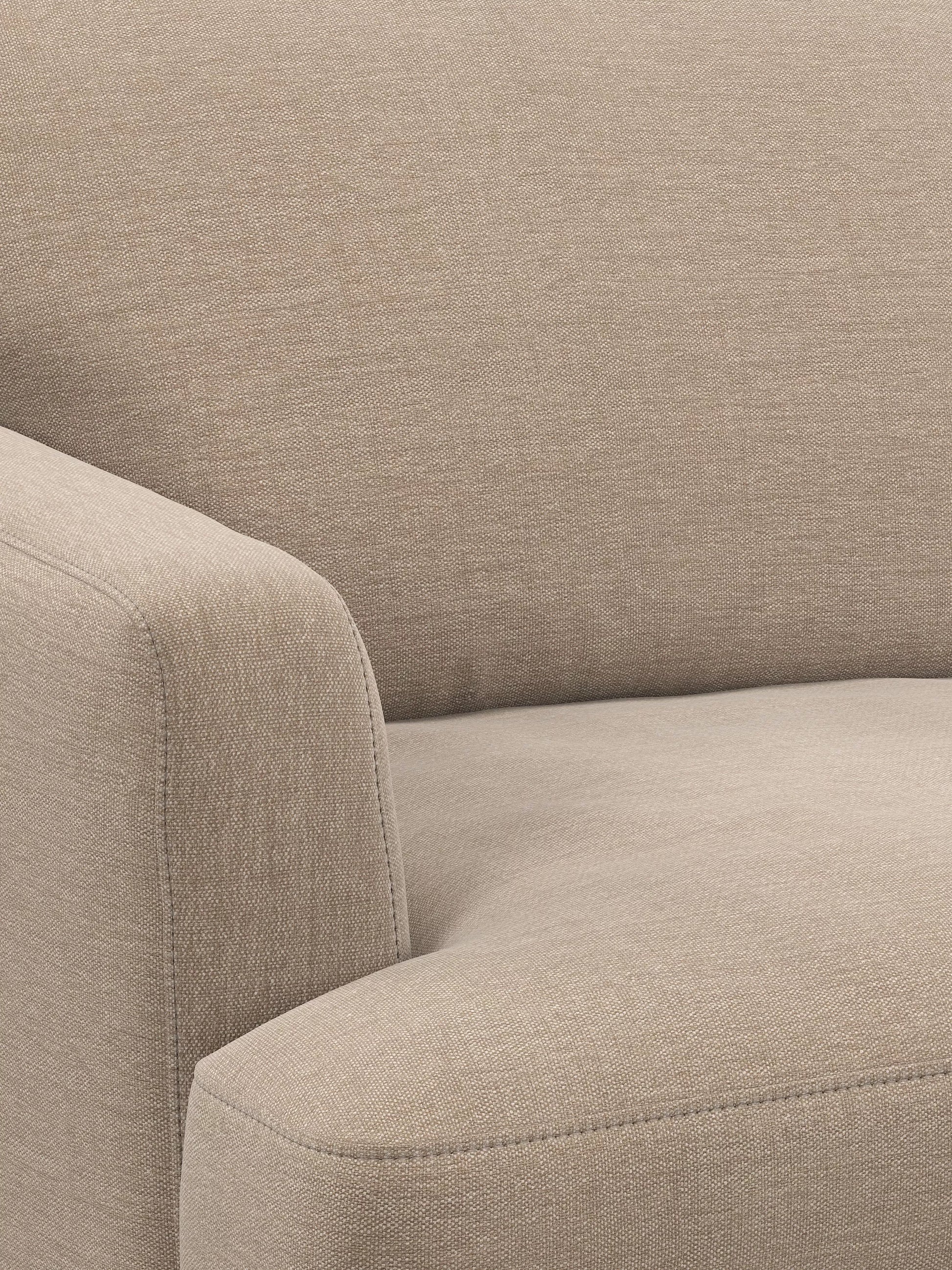 John Lewis Iona Large 3 Seater Sofa, Dark Leg, Easy Clean Chunky Chenille Natural