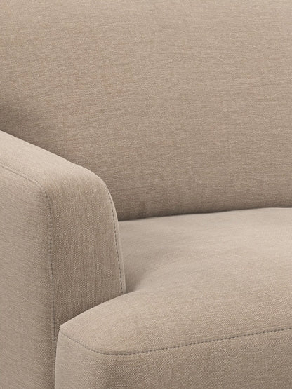 John Lewis Iona Large 3 Seater Sofa, Dark Leg, Easy Clean Chunky Chenille Natural