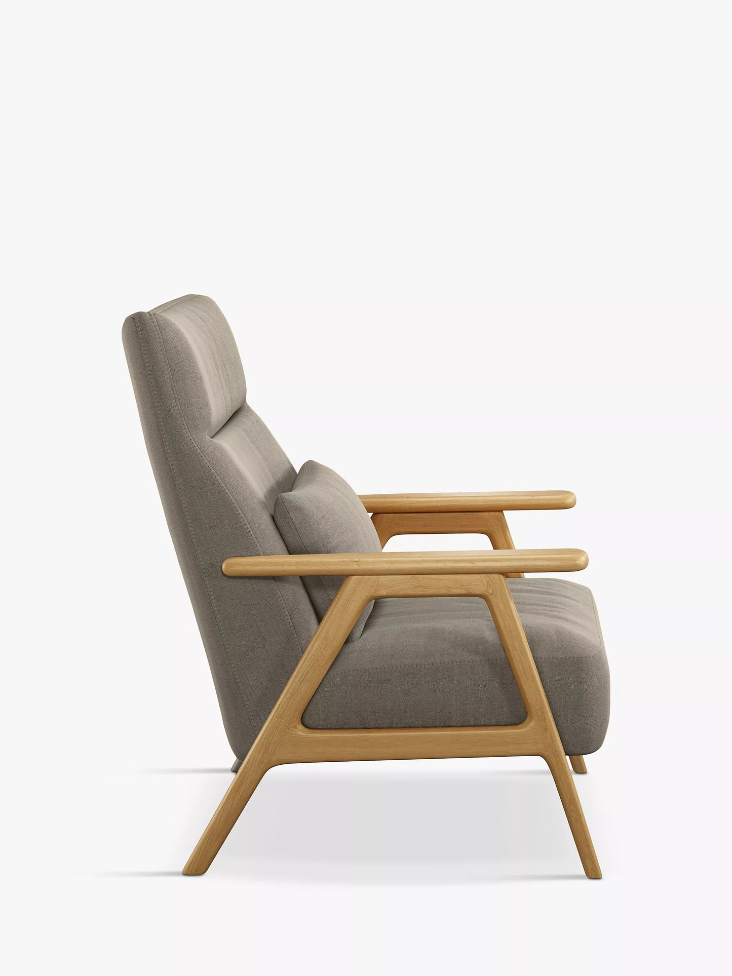 John Lewis Hendricks High Back Accent Armchair, Light Wood Frame