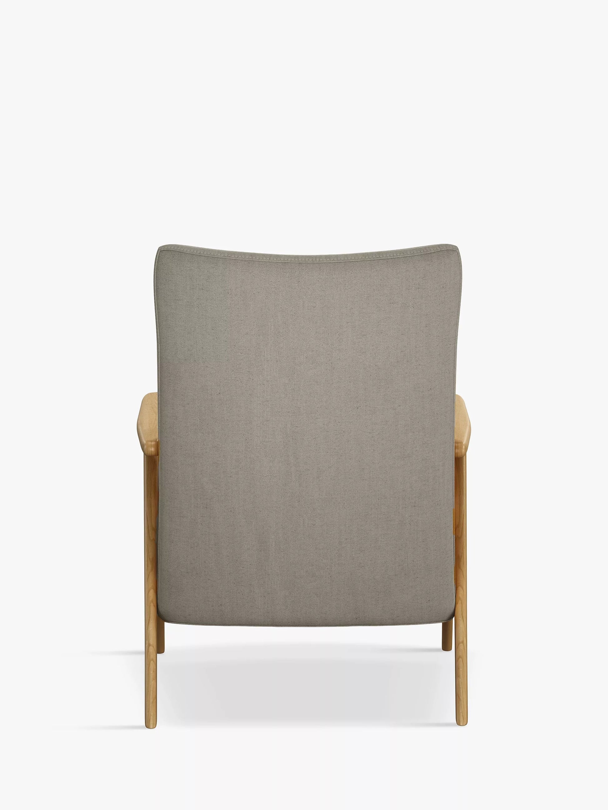 John Lewis Hendricks High Back Accent Armchair, Light Wood Frame