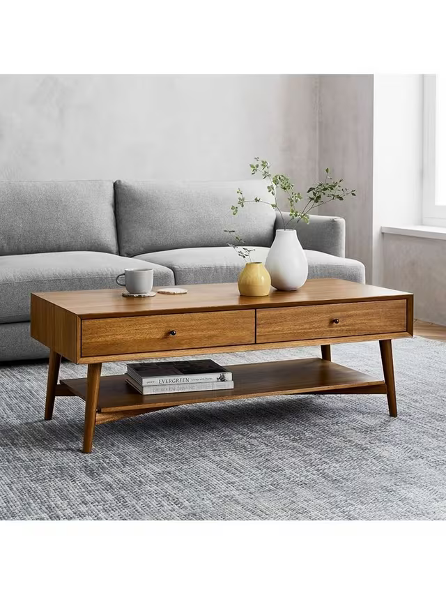West Elm Mid-Century Wood Coffee Table, Acorn