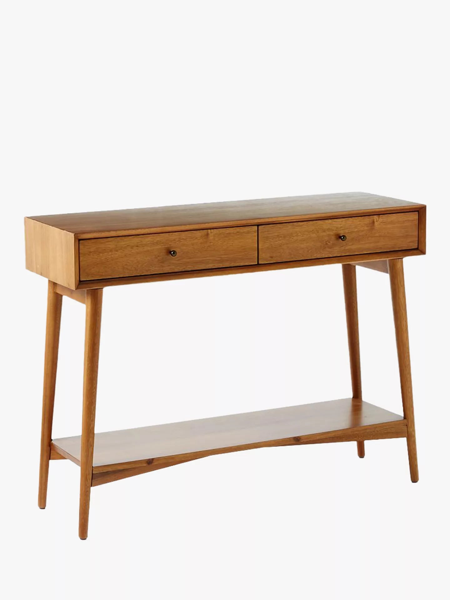 West Elm Mid-Century Wood Console Table, Acorn