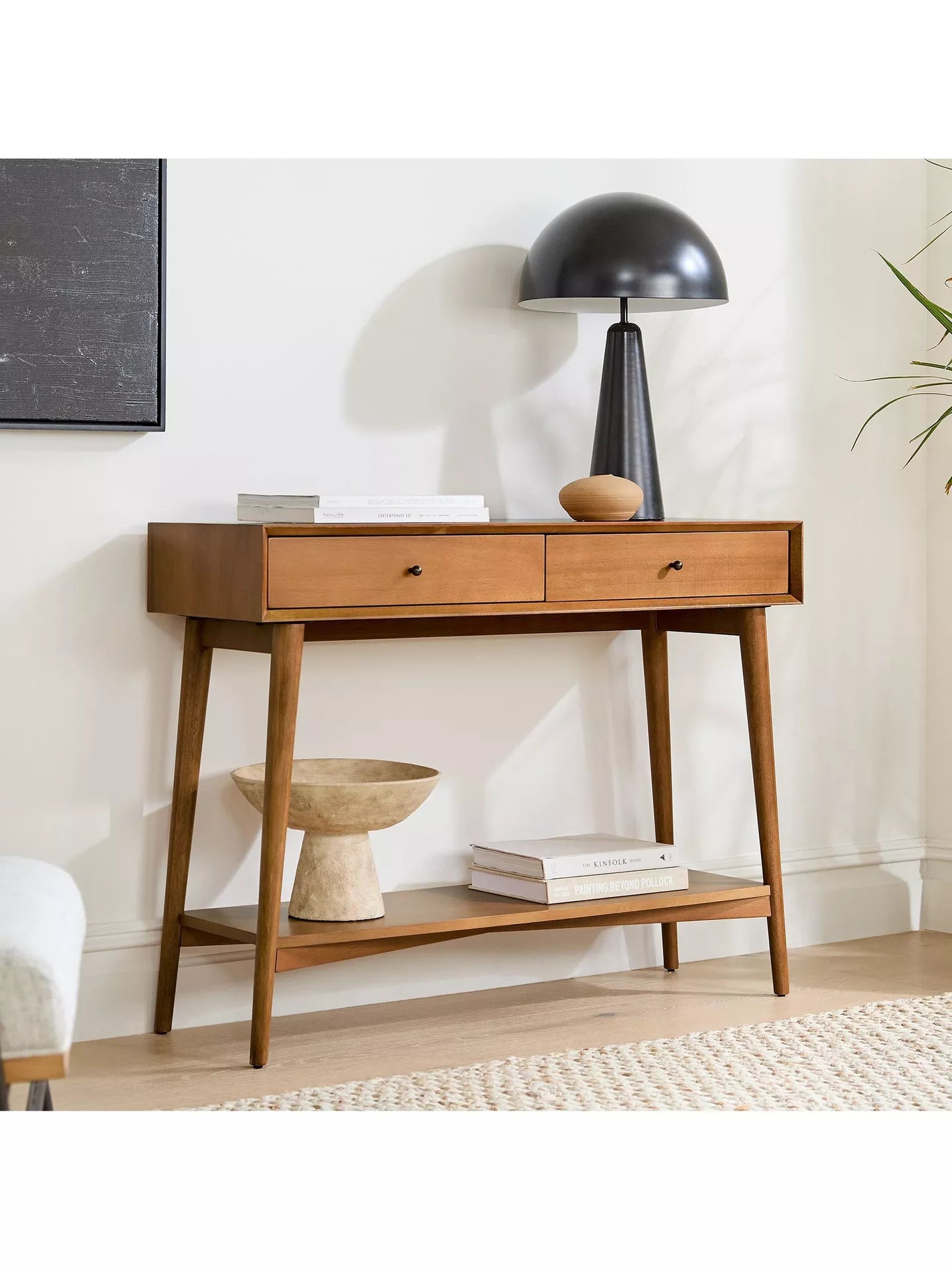 West Elm Mid-Century Wood Console Table, Acorn