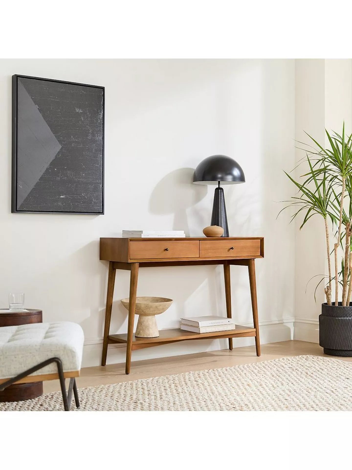 West Elm Mid-Century Wood Console Table, Acorn