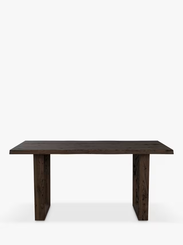 John Lewis Albury Fixed Dining Table Natural Edge Solid Oak Dark Oil 280X100
