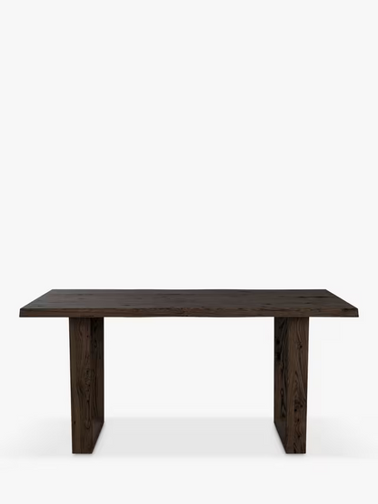 John Lewis Albury Fixed Dining Table Natural Edge Solid Oak Dark Oil 280X100