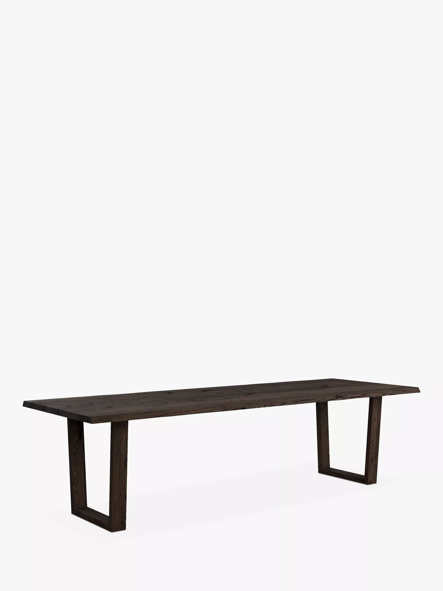 John Lewis Albury Fixed Dining Table Natural Edge Solid Oak Dark Oil 280X100