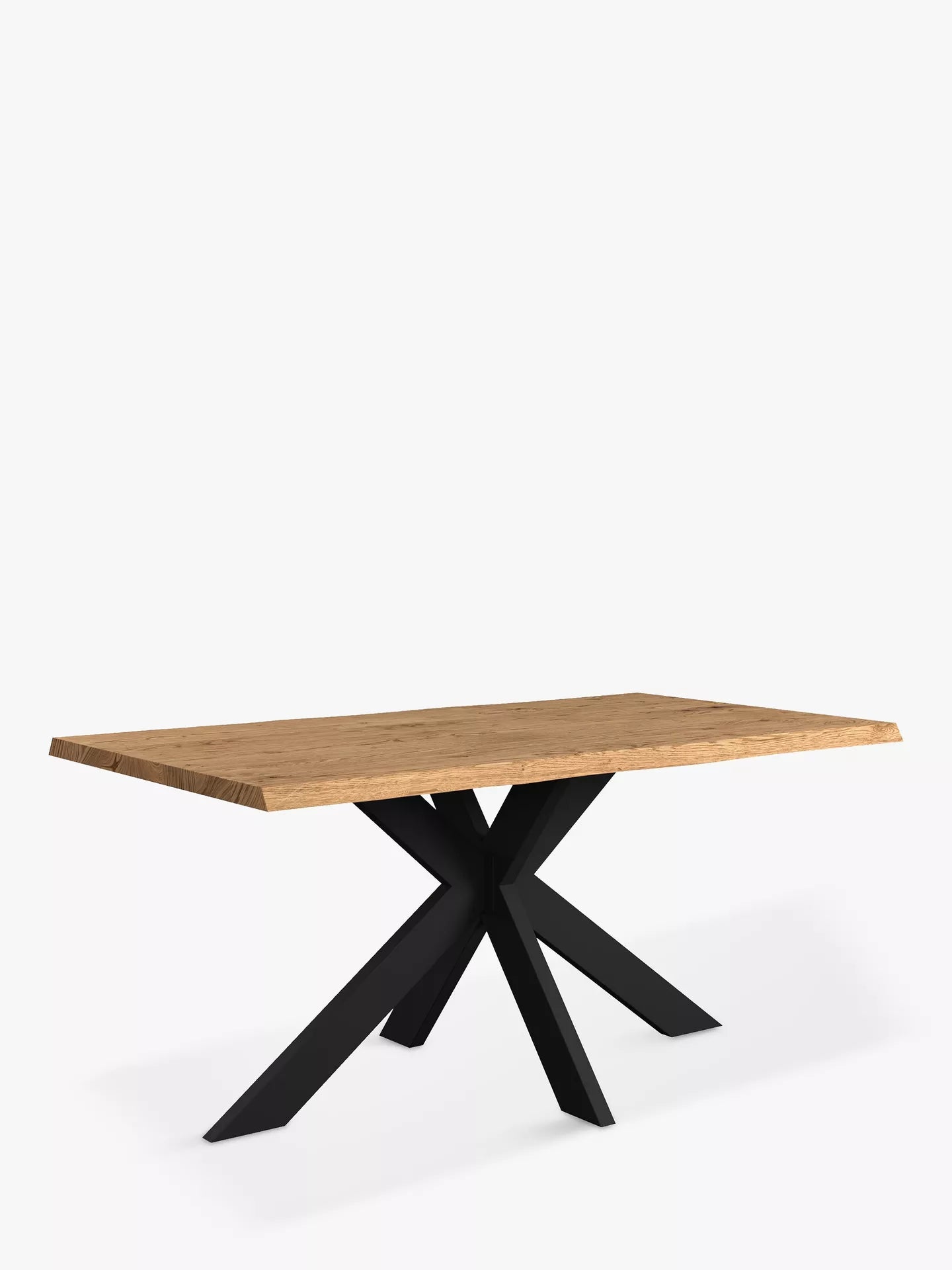John Lewis Ripley Fixed Dining Table, Natural Edge, Solid Oak Natural Oil, L160 x W90cm