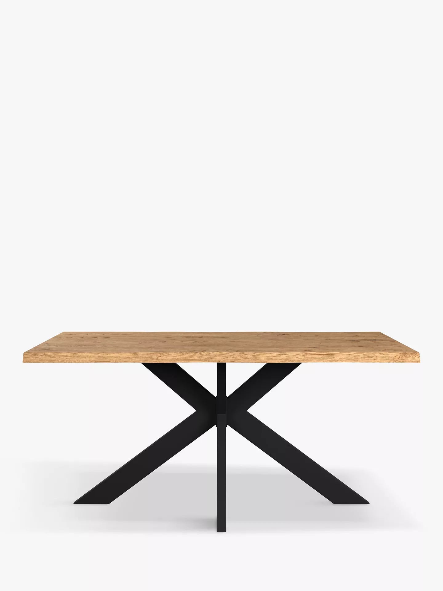 John Lewis Ripley Fixed Dining Table, Natural Edge, Solid Oak Natural Oil, L160 x W90cm