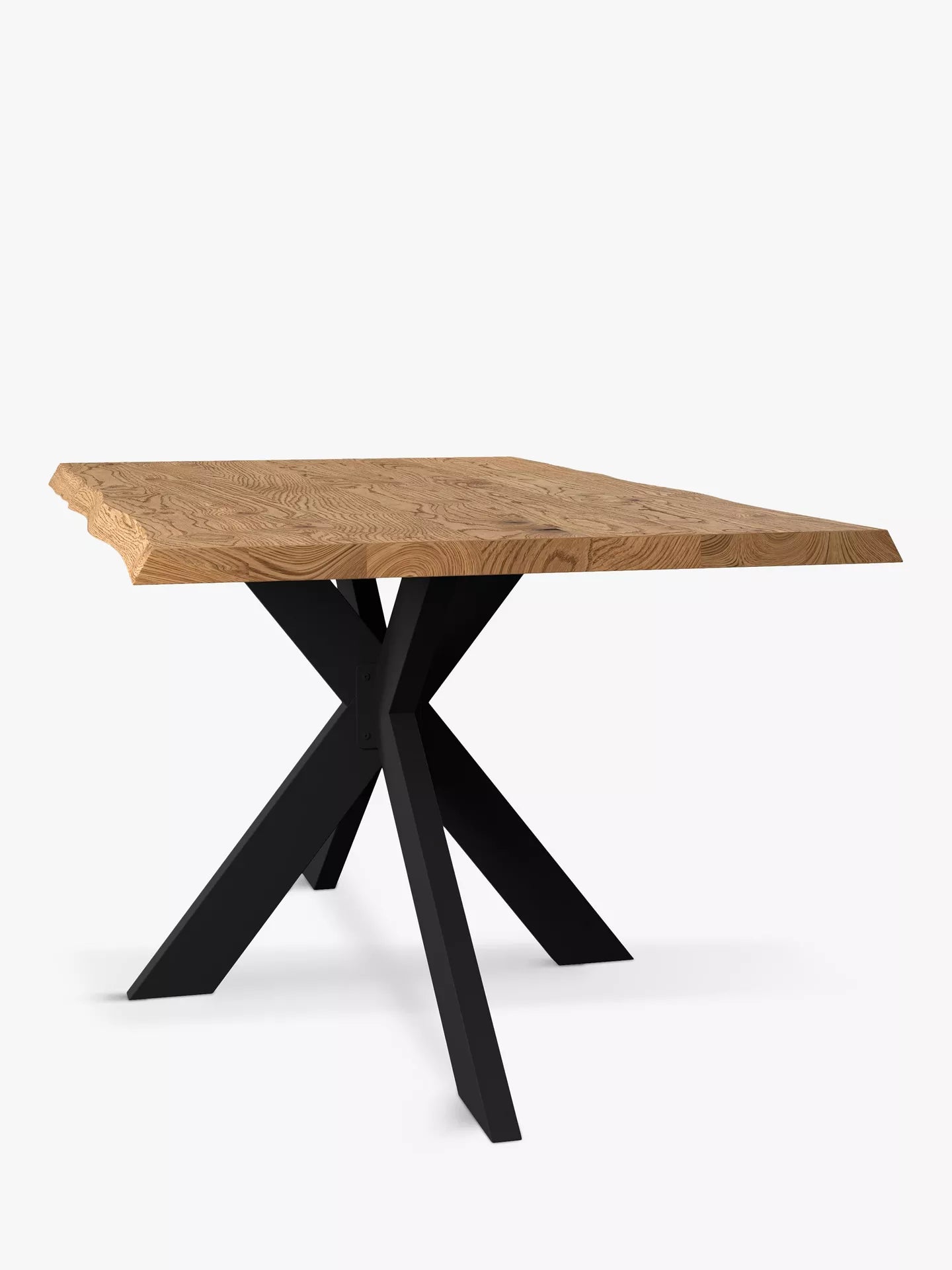 John Lewis Ripley Fixed Dining Table, Natural Edge, Solid Oak Natural Oil, L160 x W90cm