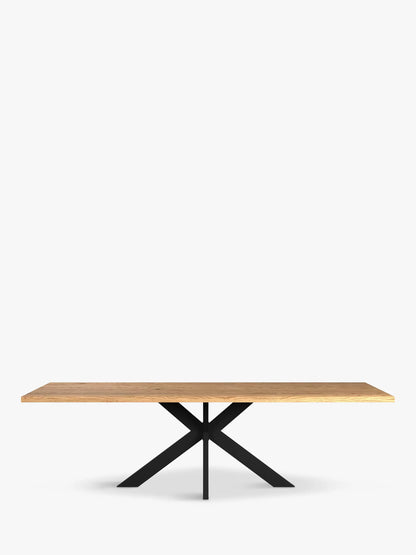 John Lewis Ripley Fixed Dining Table, Straight Edge, Solid Oak Natural Oil, L280 x W100cm - LIST