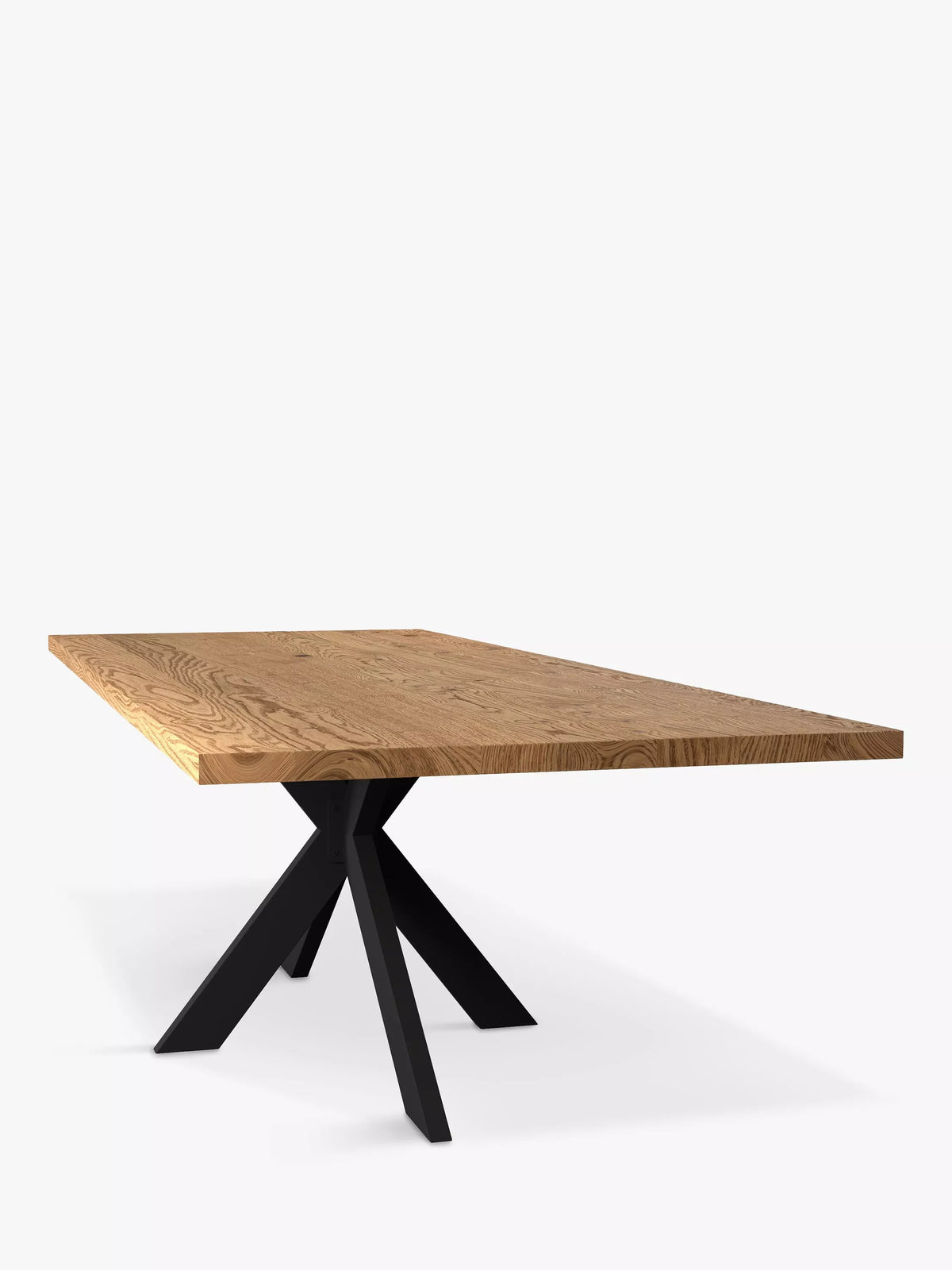 John Lewis Ripley Fixed Dining Table, Straight Edge, Solid Oak Natural Oil, L280 x W100cm - LIST