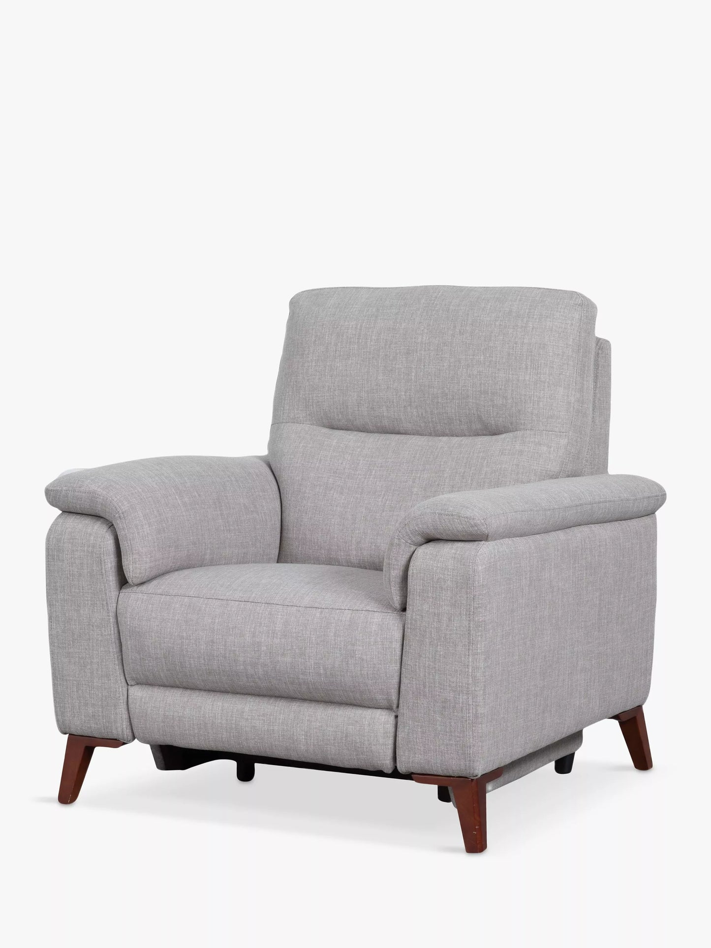 John Lewis Slant Power Recliner Armchair Grey Textured