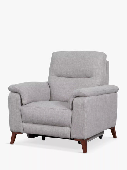 John Lewis Slant Power Recliner Armchair Grey Textured