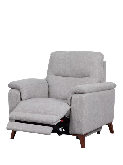John Lewis Slant Power Recliner Armchair Grey Textured
