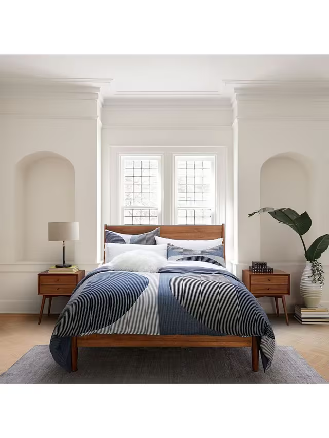 West Elm Mid-Century Wood Bed Frame, King, Acorn