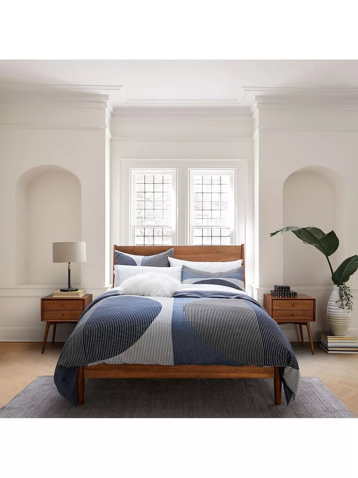 West Elm Mid-Century Wood Bed Frame, King, Acorn