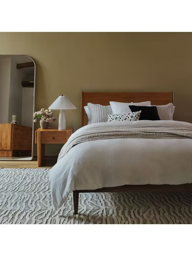 West Elm Mid-Century Wood Bed Frame, King, Acorn