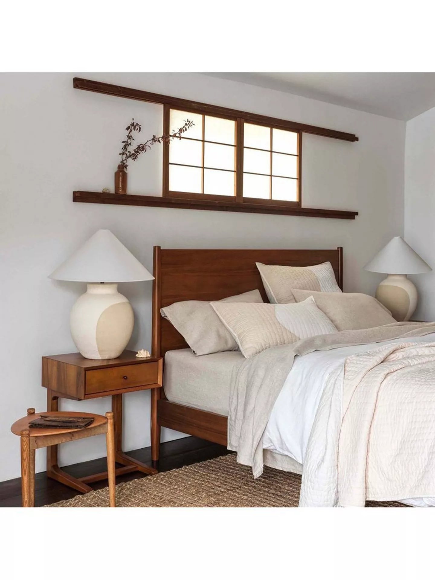 West Elm Mid-Century Wood Bed Frame, King, Acorn