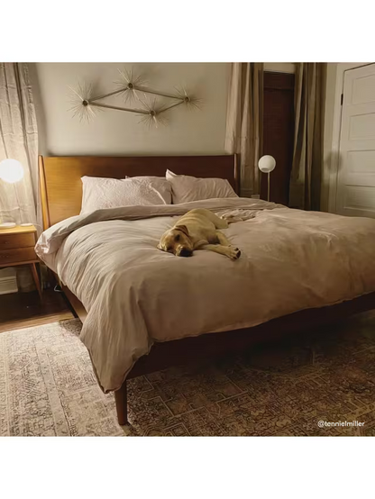 West Elm Mid-Century Wood Bed Frame, King, Acorn