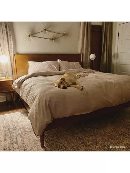 West Elm Mid-Century Wood Bed Frame, King, Acorn