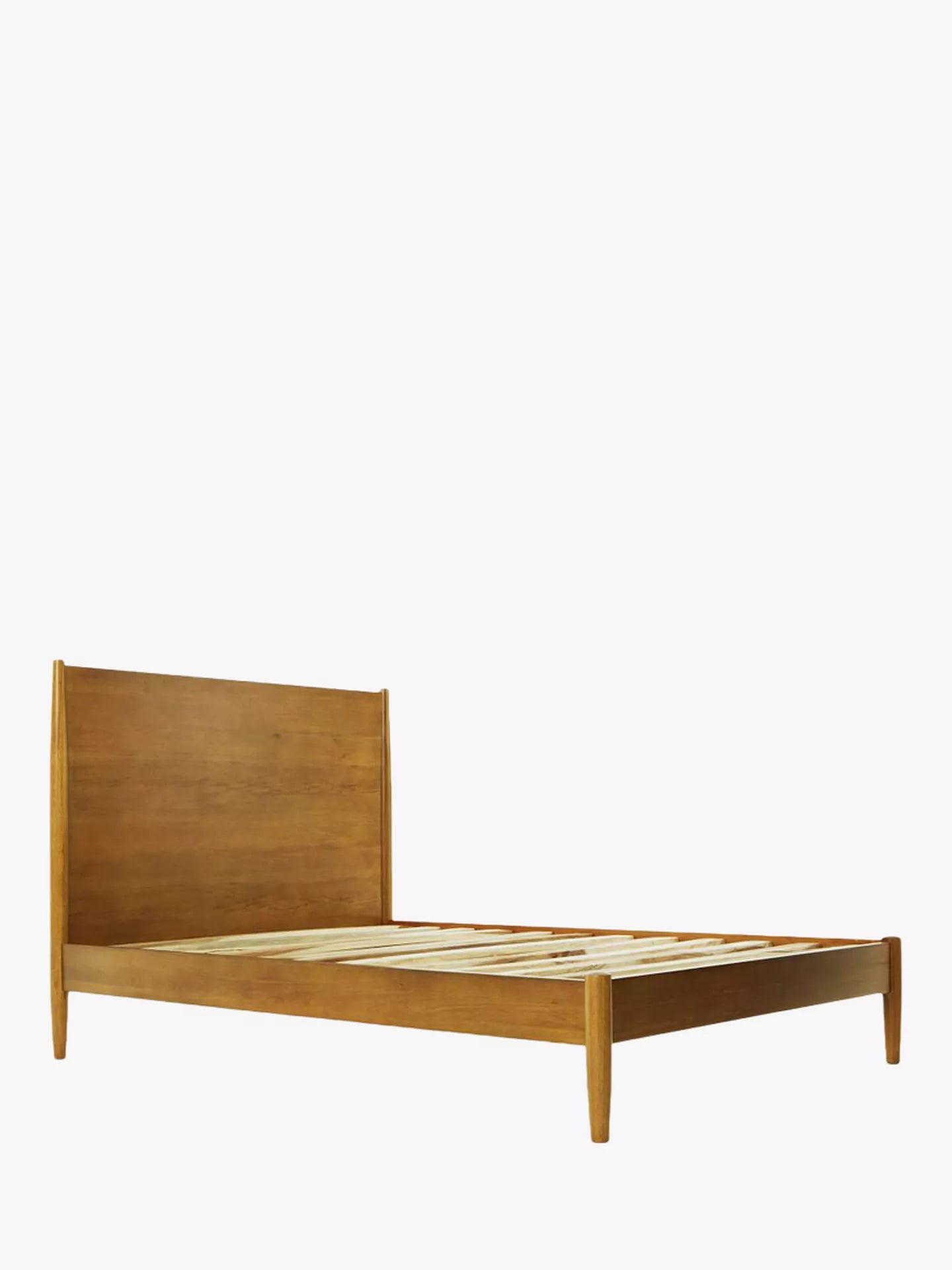 West Elm Mid-Century Wood Bed Frame, King, Acorn