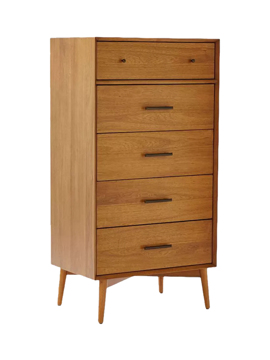 West Elm Mid-Century Wood 5 Drawer Chest, Acorn