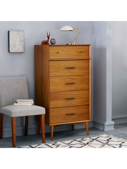 West Elm Mid-Century Wood 5 Drawer Chest, Acorn