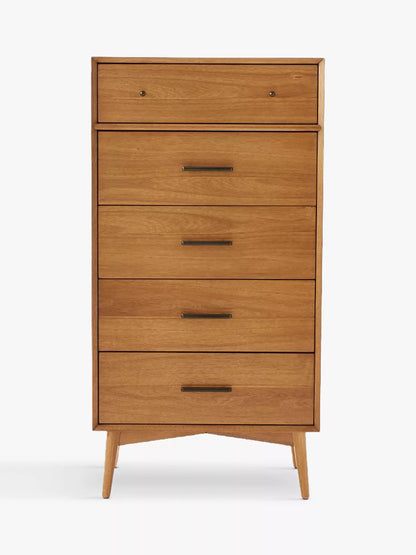 West Elm Mid-Century Wood 5 Drawer Chest, Acorn