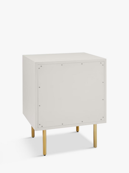 west elm Quinn 2 Drawer Bedside Table, Haze