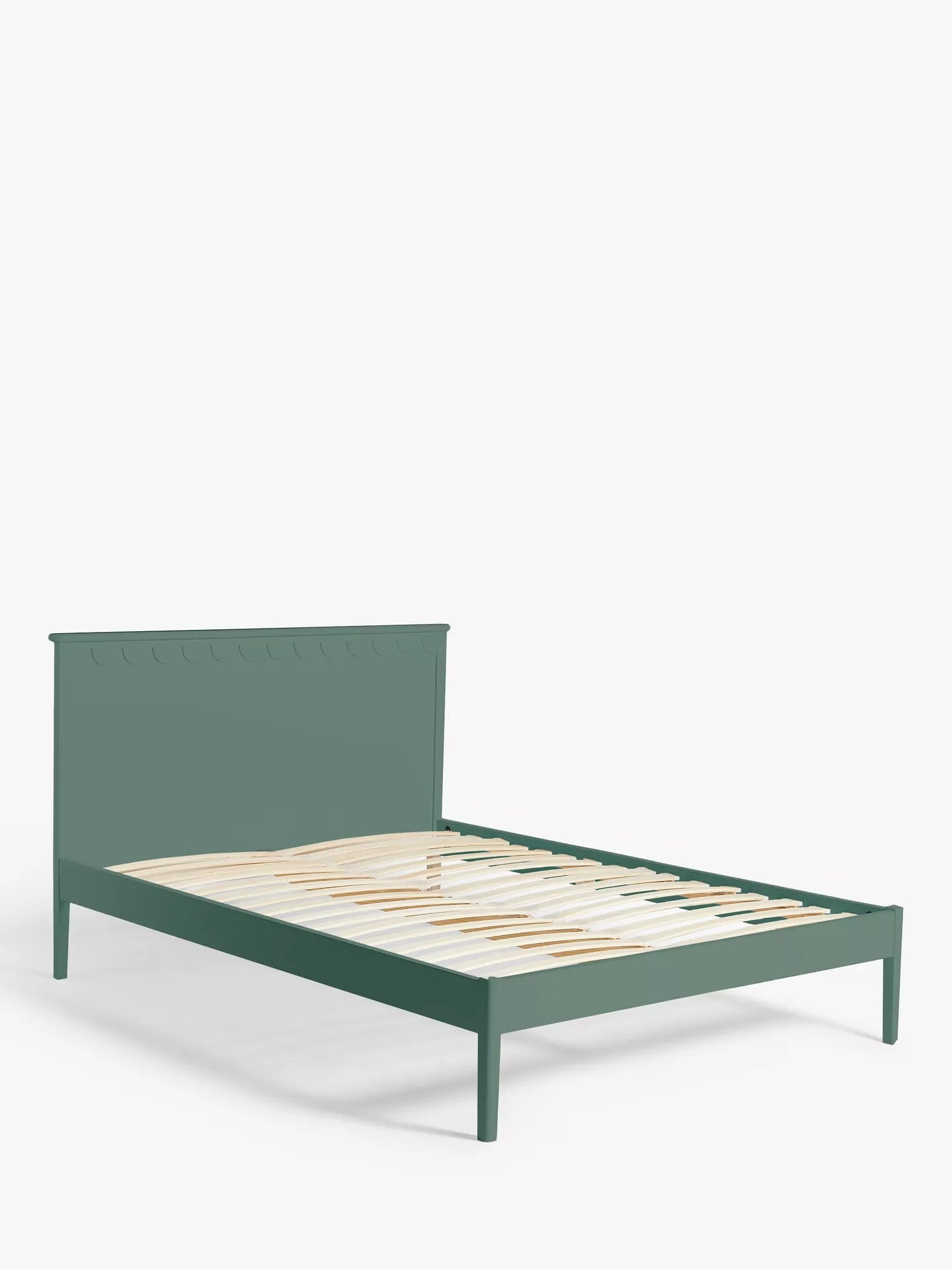 John Lewis Hem Bed Frame Double Agave Green