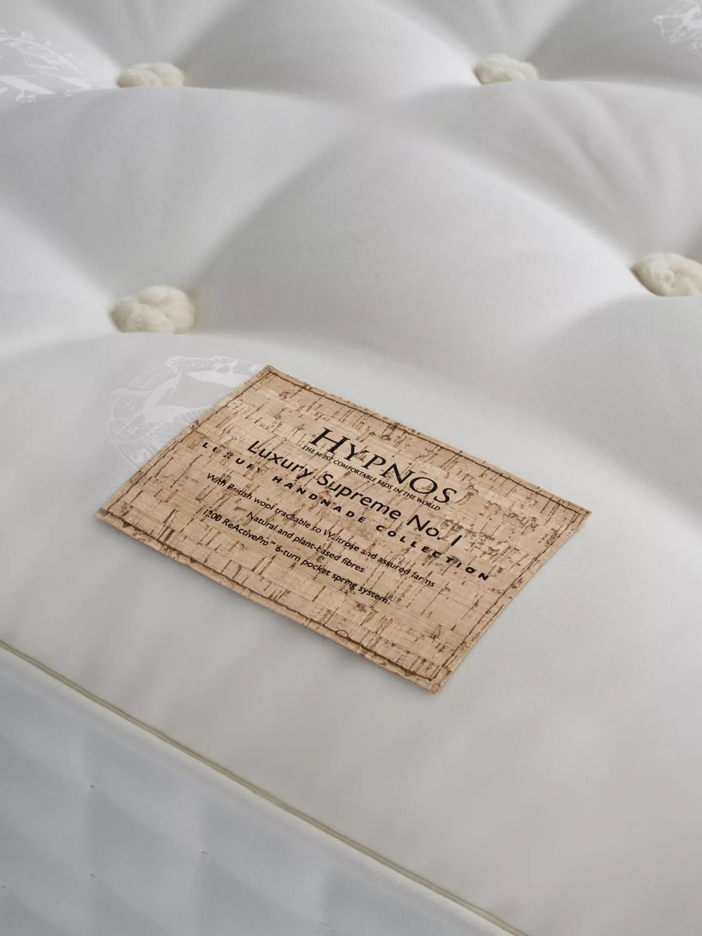 Hypnos Luxury Supreme No.1 Pocket Spring Mattress, Medium Tension, King Size