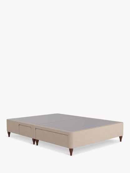 Sealy Posturepedic Exquisite 2 + 2 Drawer Divan Base, Rich Oak Legs Super King Size