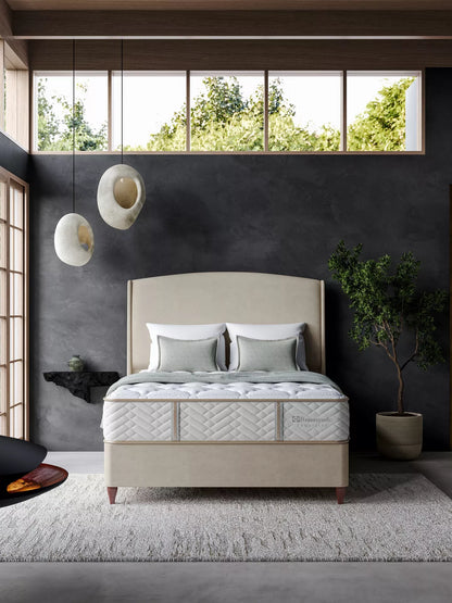 Sealy Posturepedic Exquisite 2 + 2 Drawer Divan Base, Rich Oak Legs Super King Size