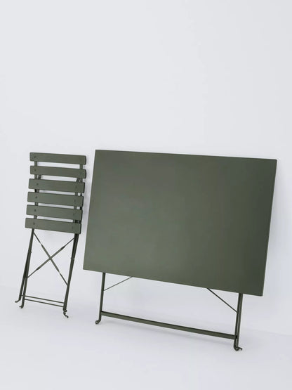 John Lewis Camden 4-Seater Rectangular Garden Dining Table & Chairs Set, Green