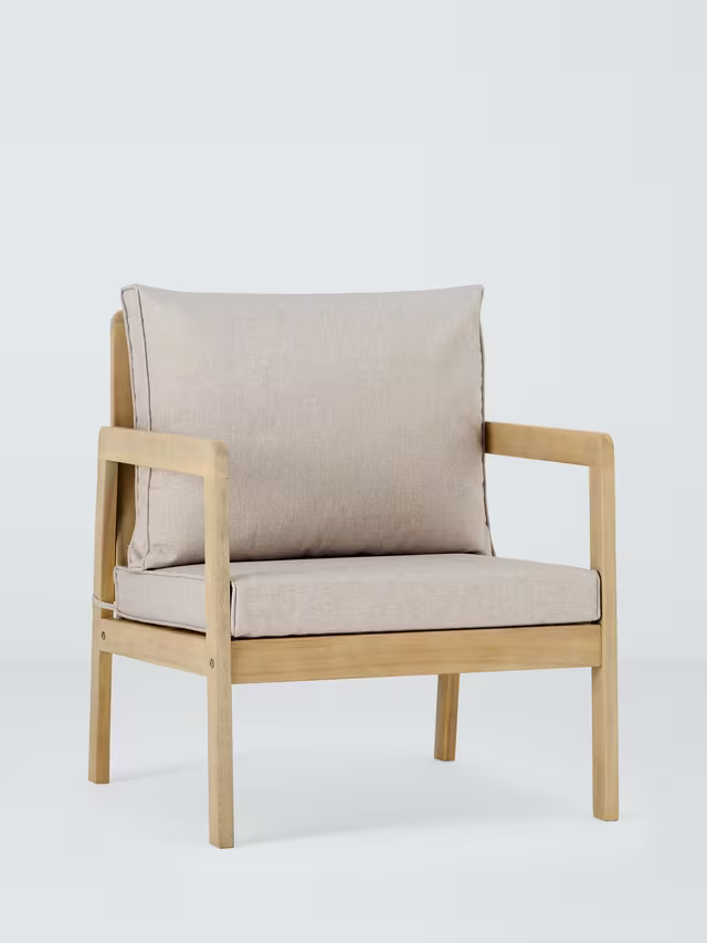 John Lewis Acacia Wood 2-Seater Garden Lounge Set, Natural