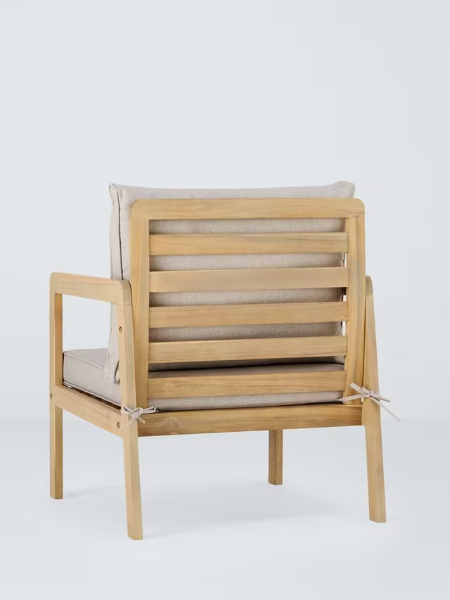 John Lewis Acacia Wood 2-Seater Garden Lounge Set, Natural