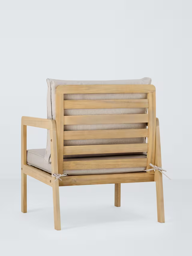 John Lewis Acacia Wood 2-Seater Garden Lounge Set, Natural
