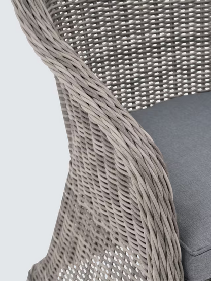 John Lewis Rye Garden Dining Armchairs, Set of 2 Grey