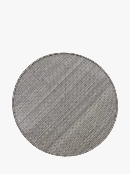 John Lewis Rye Woven 6-Seater Round Garden Dining Table, Grey